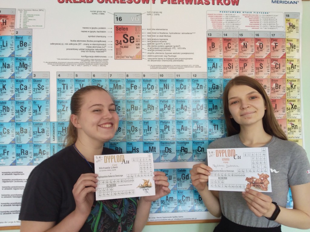 Uczestniczki Ogólnopolskiego Konkursu Chemicznego Alchemik