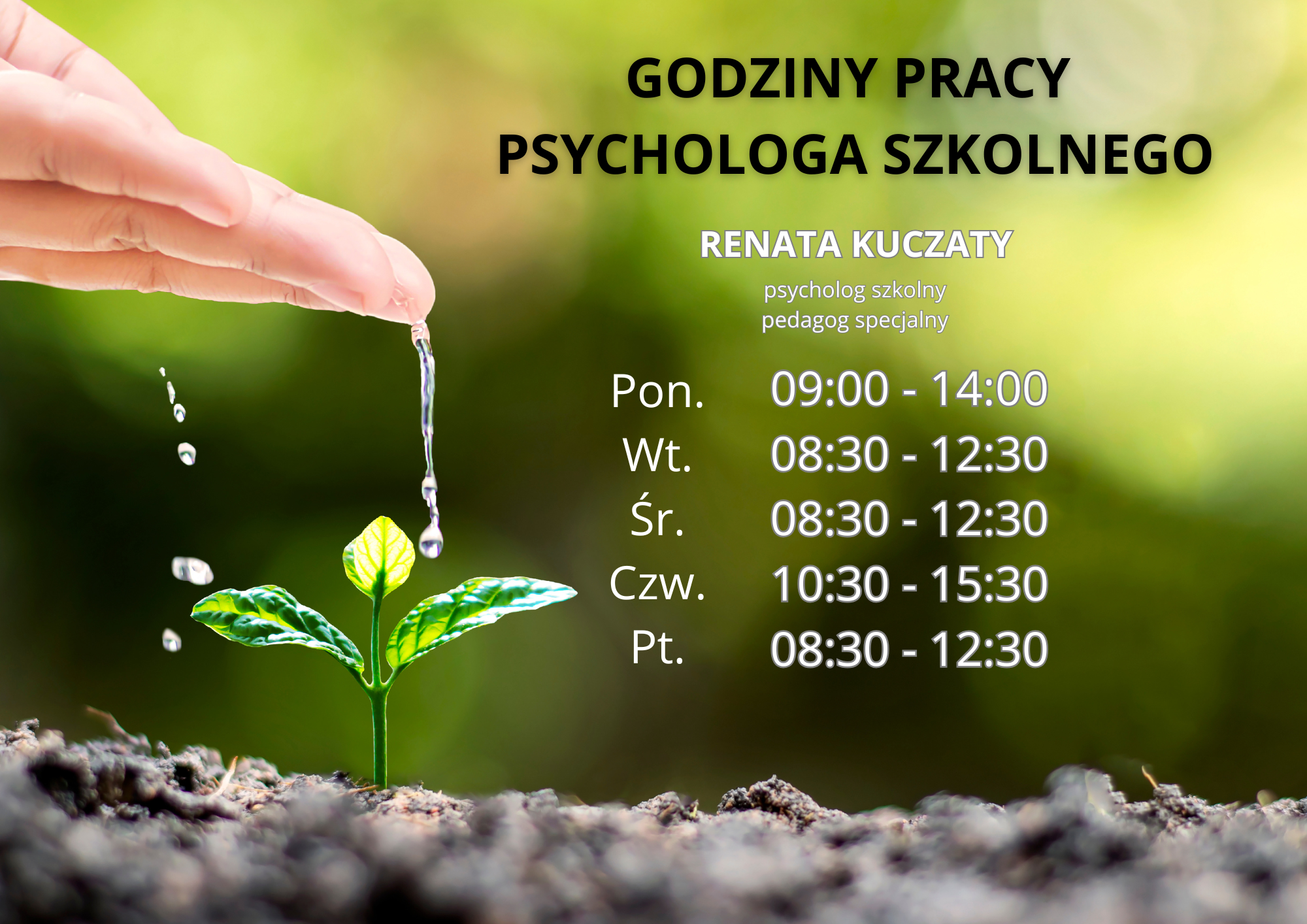 Godziny pracy: Poniedziałek 9.00 - 14.00 Wtorek 8.30 - 12.30 Środa 8.30 - 12.30 Czwartek 10.30 - 15.30 Piątek 8.30 - 12.30